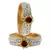 Stone Studded Acrlic Brass Bangle