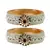 Stone Studded Acrlic Brass Bangle