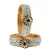 Stone Studded Acrlic Brass Bangle