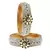 Stone Studded Acrlic Brass Bangle