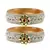 Stone Studded Acrlic Brass Bangle
