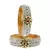 Stone Studded Acrlic Brass Bangle