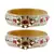 Stone Studded Acrlic Brass Bangle