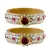 Stone Studded Acrlic Brass Bangle