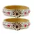 Stone Studded Acrlic Brass Bangle