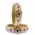 Stone Studded Acrlic Brass Bangle