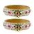 Stone Studded Acrlic Brass Bangle