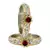 Stone Studded Acrlic Brass Bangle