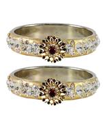 Stone Studded Acrlic Brass Bangle