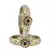 Stone Studded Acrlic Brass Bangle