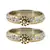 Stone Studded Acrlic Brass Bangle