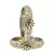Stone Studded Acrlic Brass Bangle