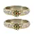 Stone Studded Acrlic Brass Bangle