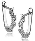 Sterling Silver Too Mooch earrings with CZ stones