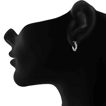 Sterling Silver Too Mooch earrings with CZ stones 2
