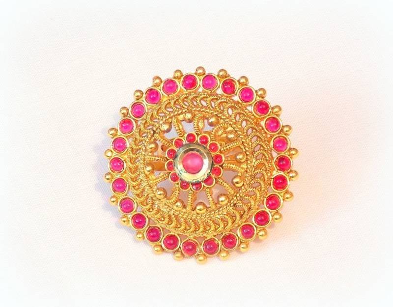 ETHNIC COLORED STONE RING