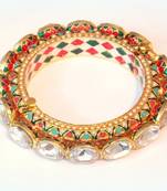 ETHNIC JADAU NAVRATTAN OPENABLE BANGLE