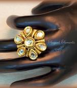 Hot sale!!!!! kundan cocktail ring, adjustable