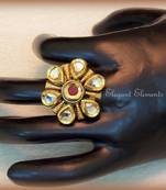 Hot sale!!!!! kundan cocktail ring, adjustable