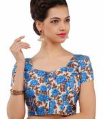 Blue Bhagalpuri Silk Stitched Blouse