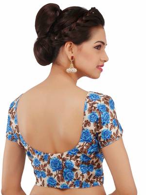Blue Bhagalpuri Silk Stitched Blouse 2