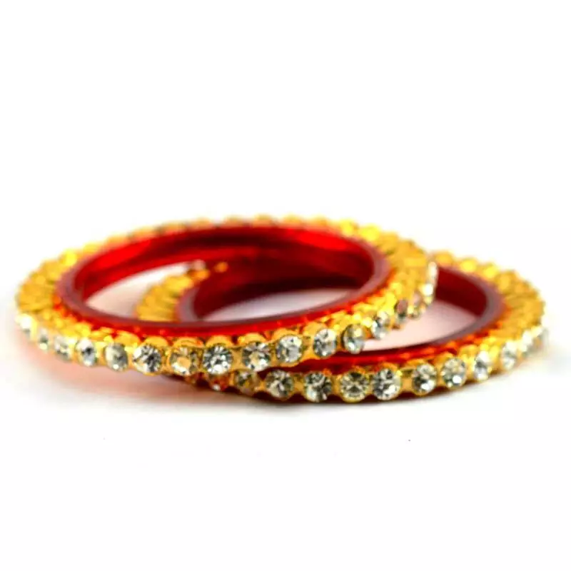 Gold Platted Stone Bangles