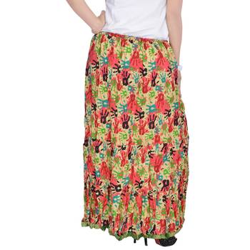 Multicolor Jaipuri Printed Cotton Long Skirt 2