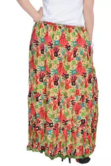 Multicolor Jaipuri Printed Cotton Long Skirt