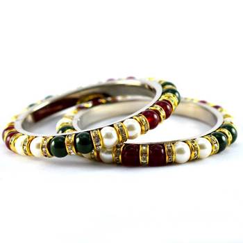 Moti Beads Pearl Bangles 1