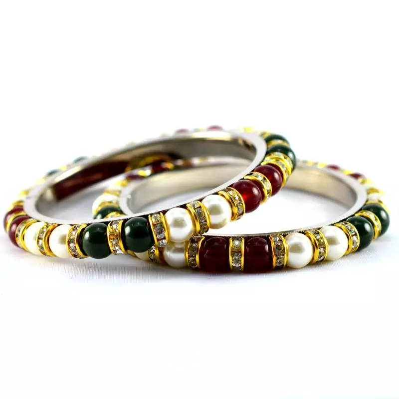 Moti Beads Pearl Bangles
