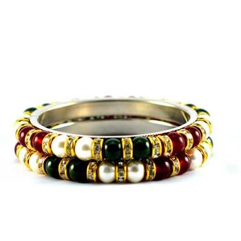 Moti Beads Pearl Bangles 2