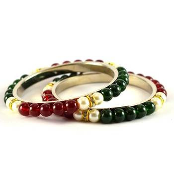 Moti Beads Pearl Bangles 1