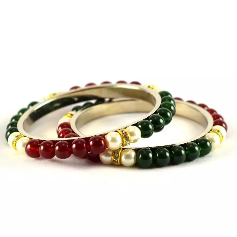 Moti Beads Pearl Bangles