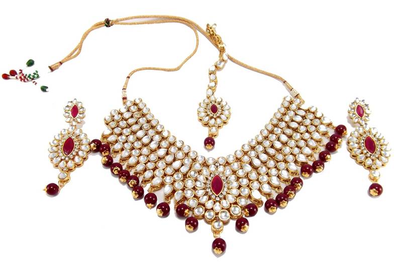 Beads kundan choker necklace set Clearance