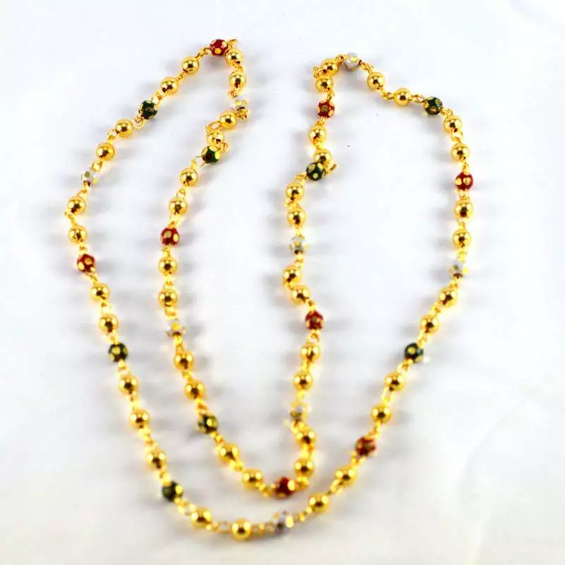 Gold Platted Moti Mala Size-36''Inch