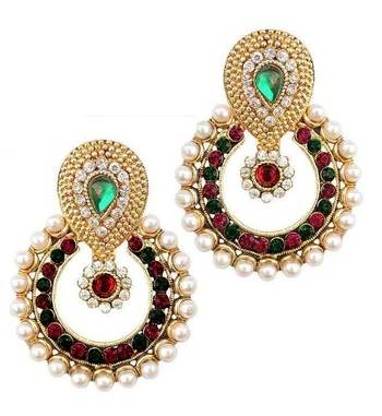 Pearl traditional ethnic indian earring 1