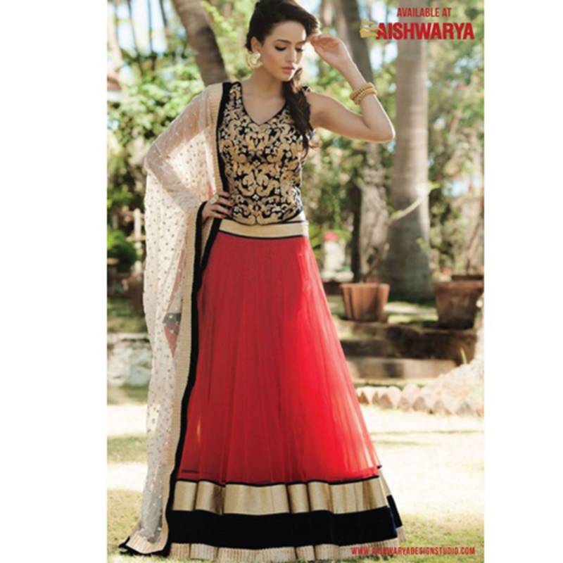 Designer langha embriodery unstitched lehenga-choli