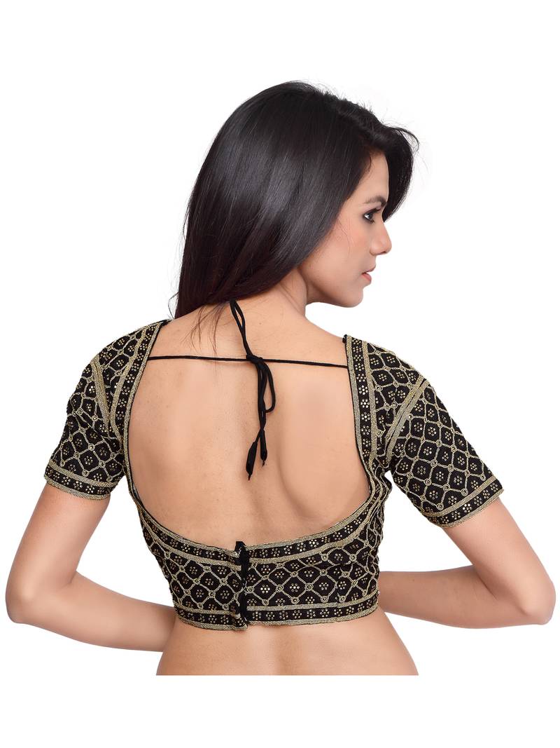 Buy Black Color Raw Silk Embroidered Readymade saree Buy Black Color Raw Silk Embroidered Readymade saree