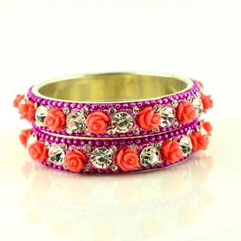 Brass Stone Moti Bangles 2