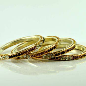 brass stone moti bangles size-2.4,2.6,2.8 1