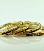 brass stone moti bangles size-2.4,2.6,2.8