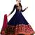 blue Embroidered Georgette semi stitched salwar