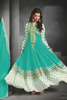 sky georgette embroidered semi_stitched salwar with dupatta