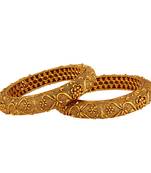 Noble Gold plated Antique Bangles
