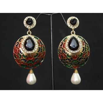 Gold gold_plated Diamond danglers-drops 1