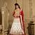 White Silk embroidered lehenga-choli