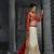 White and Red Net embroidered lehenga-choli