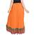 A Beautiful Rajasthani Ornage Skirt With Designer Border