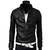 Black Korean Pattern Leather Jacket