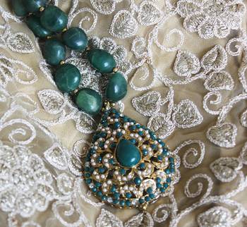 Green Jadau Stones Necklace 3